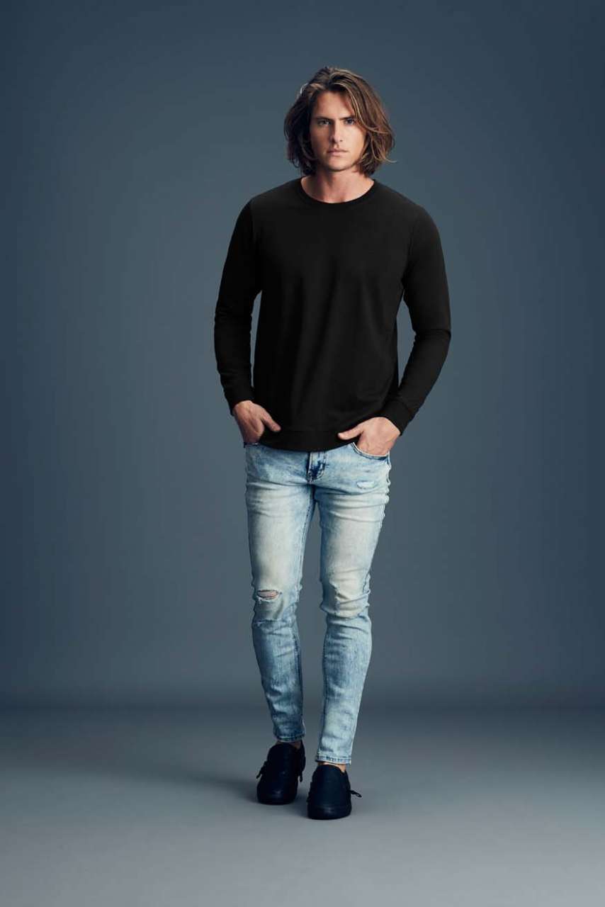 AN73000 UNISEX LIGHT TERRY CREW – Obrázok 4