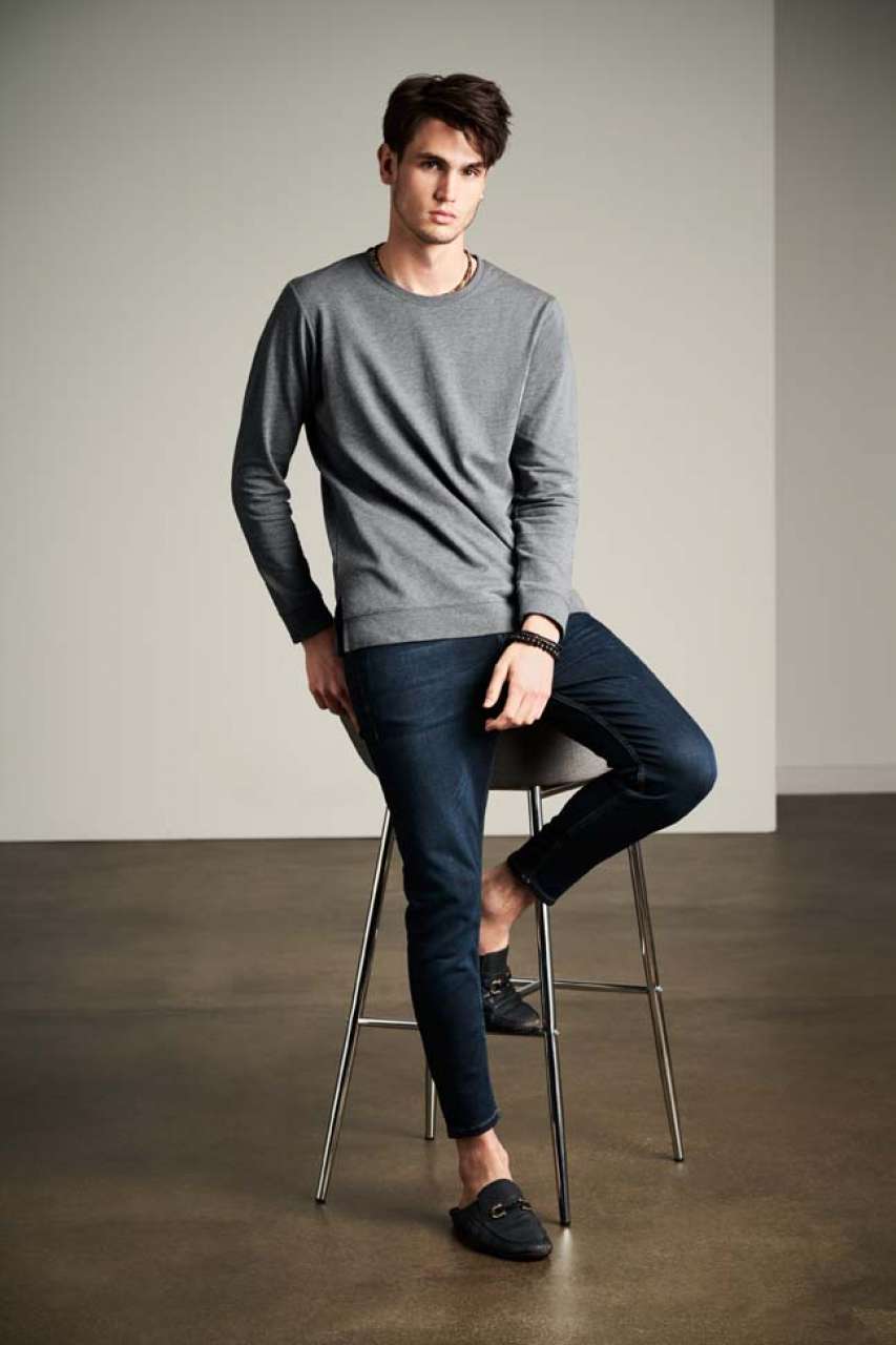 AN73000 UNISEX LIGHT TERRY CREW – Obrázok 7