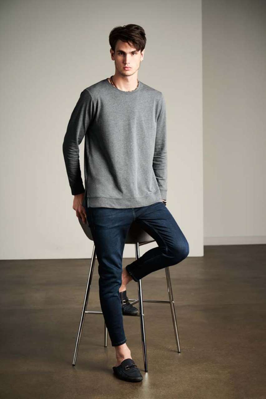AN73000 UNISEX LIGHT TERRY CREW – Obrázok 8