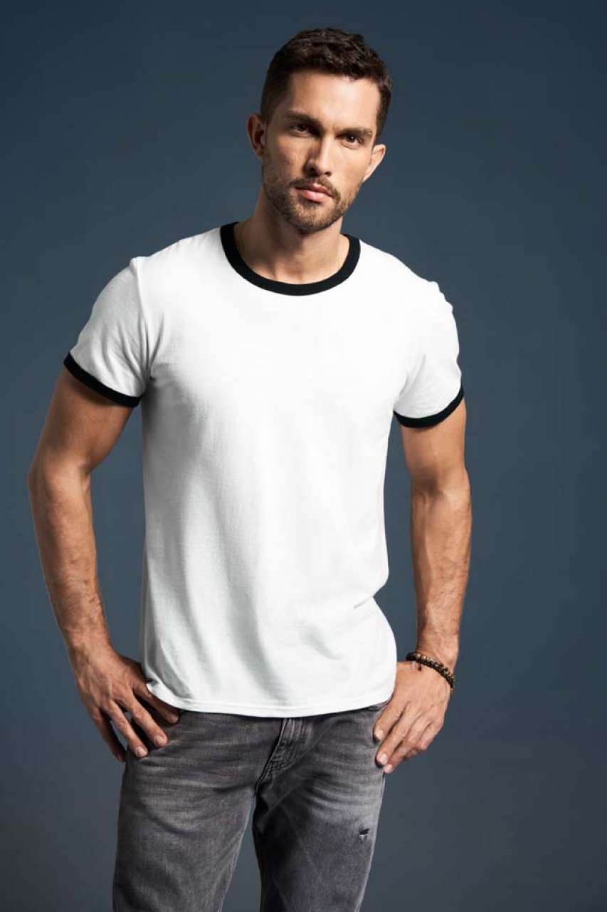 AN988 ADULT LIGHTWEIGHT RINGER TEE – Obrázok 4