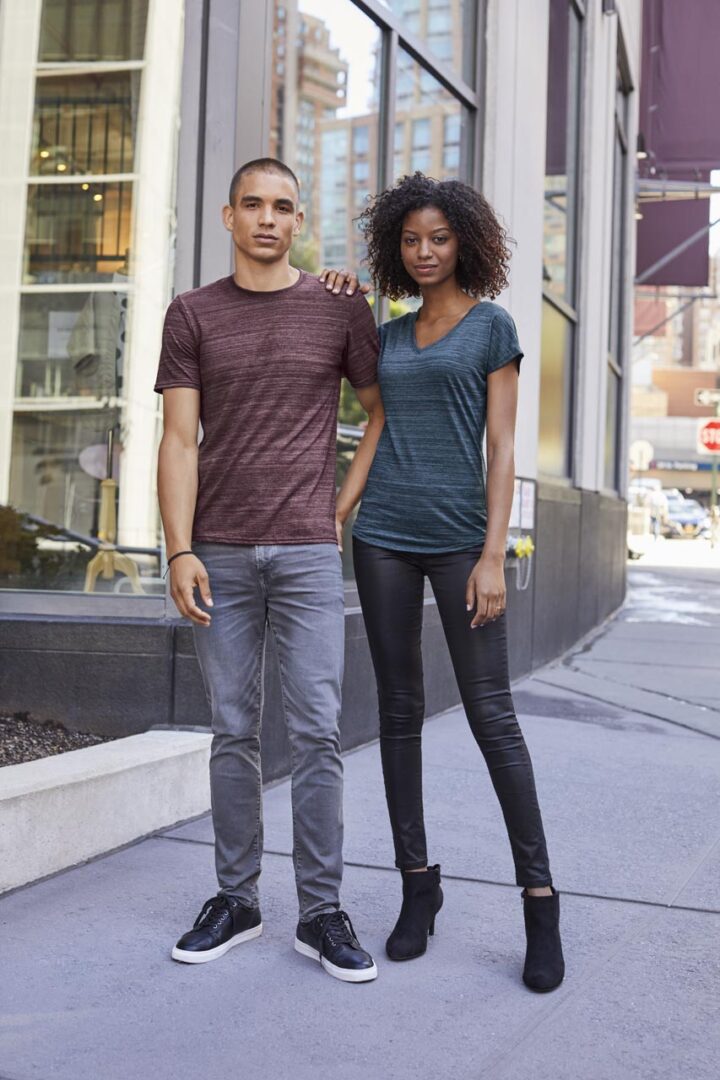 ANL675VID WOMEN'S TRI-BLEND V-NECK ID TEE – Obrázok 2