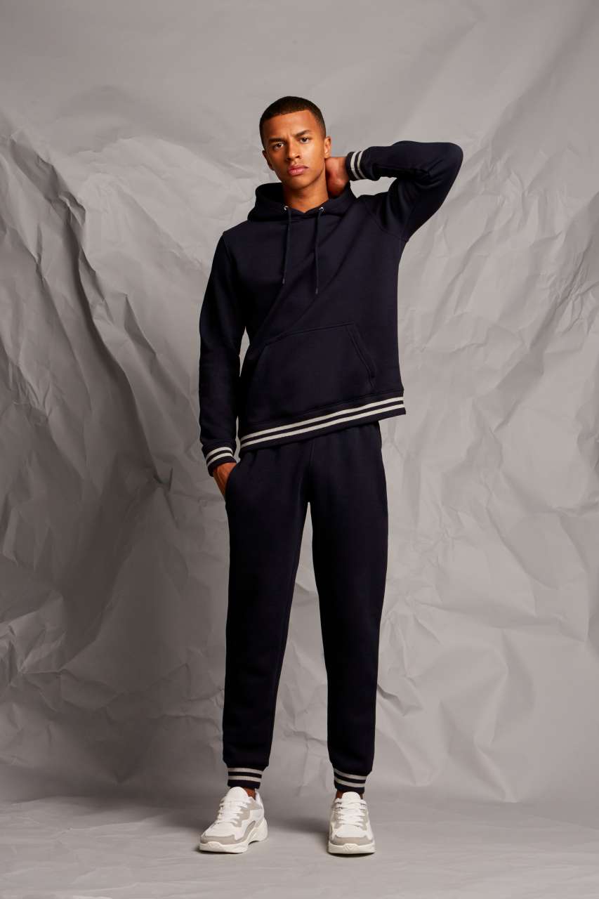 FR841 HOODIE WITH STRIPED CUFFS – Obrázok 2