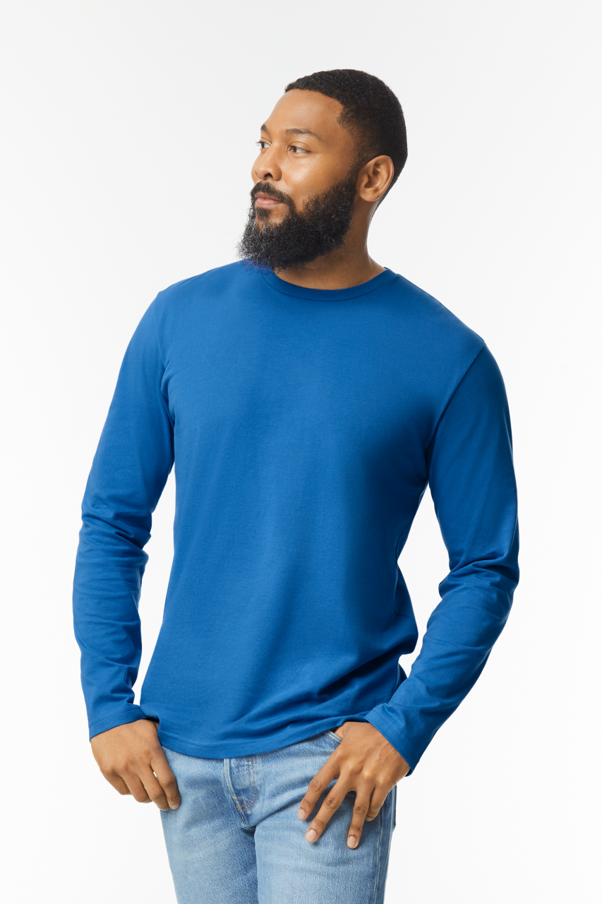 GI64400 SOFTSTYLE® ADULT LONG SLEEVE T-SHIRT – Obrázok 5