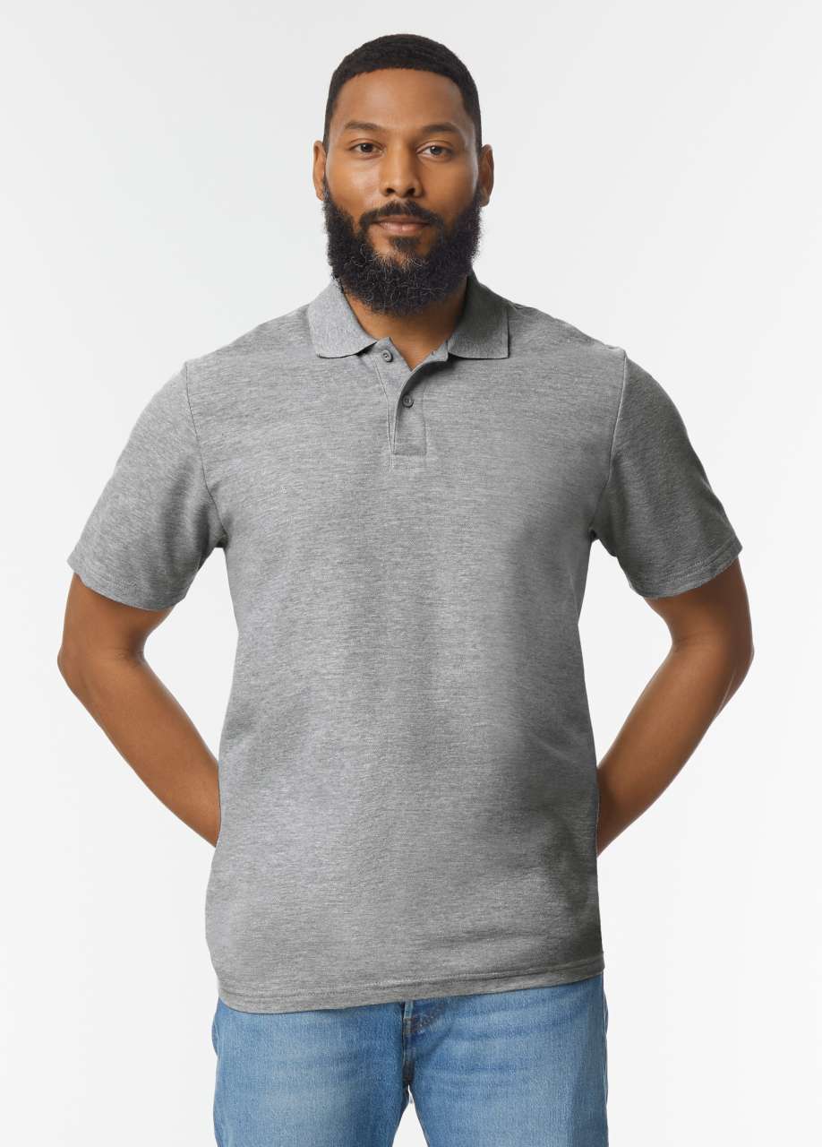 GI64800 SOFTSTYLE® ADULT DOUBLE PIQUÉ POLO – Obrázok 5