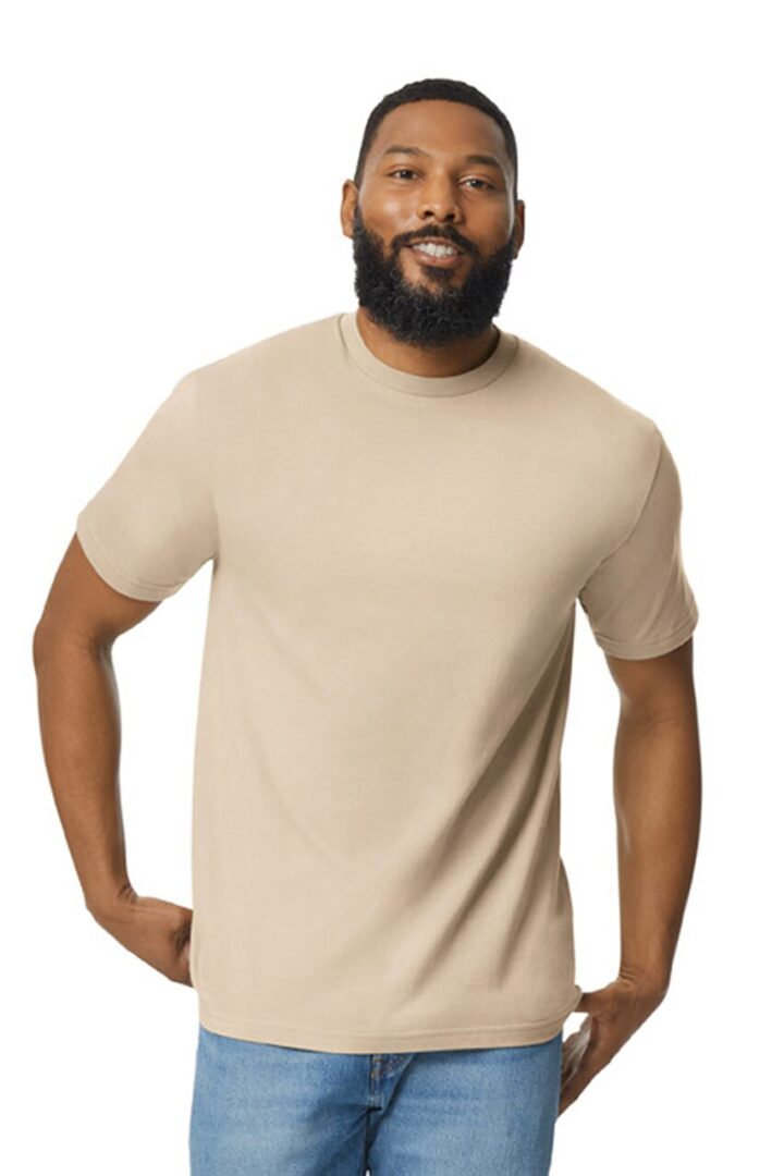 SOFTSTYLE™ MIDWEIGHT ADULT NO LABEL ENZYME WASH T-SHIRT