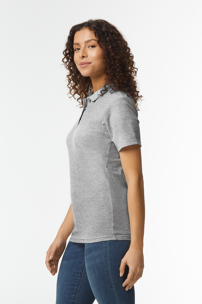 GIL64800-B3 SOFTSTYLE® LADIES' DOUBLE PIQUÉ POLO WITH 3 COLOUR-MATCHED BUTTONS – Obrázok 3