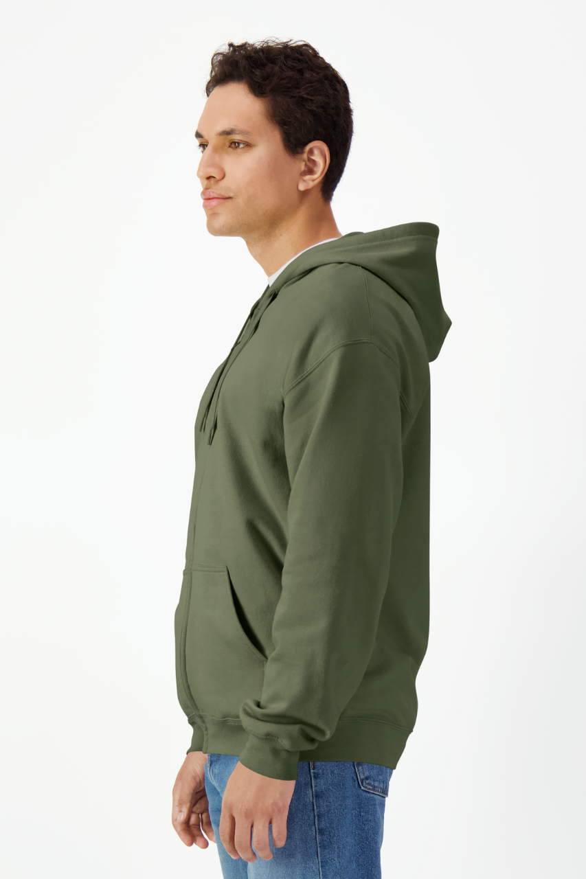 GISF600 SOFTSTYLE® MIDWEIGHT FLEECE ADULT FULL ZIP HOODED SWEATSHIRT – Obrázok 3