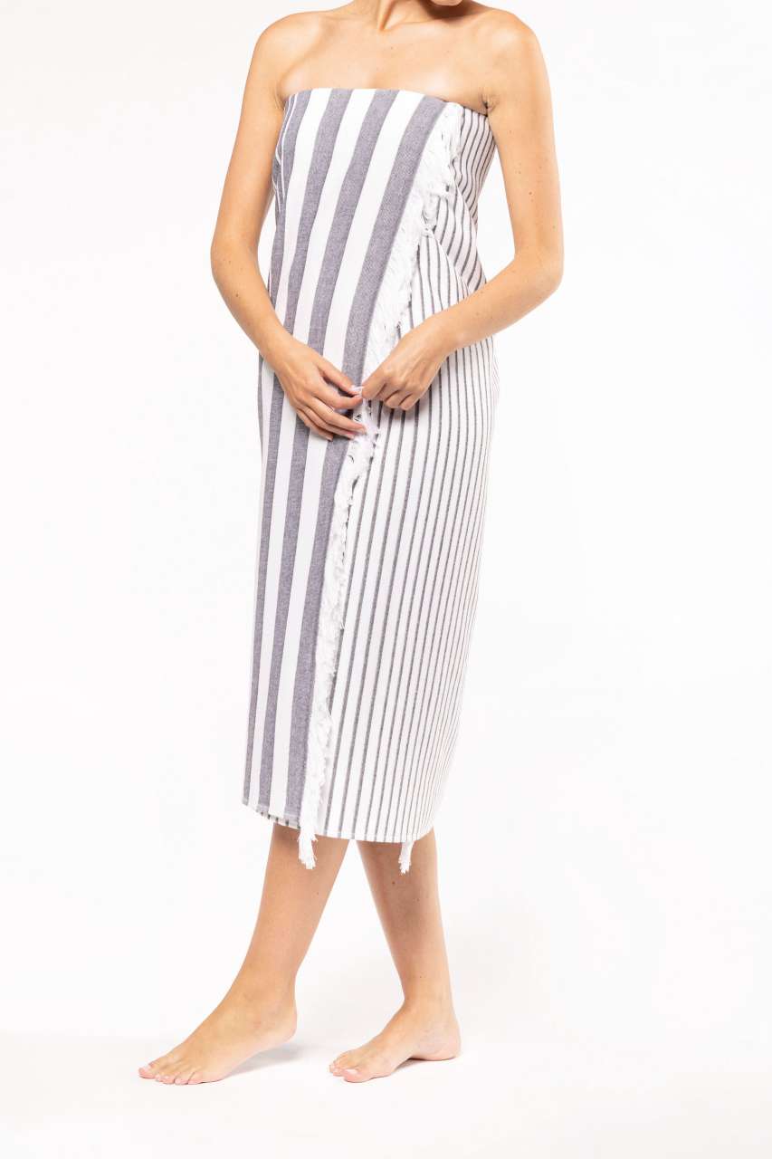 KA132 STRIPED FRINGED FOUTA – Obrázok 6