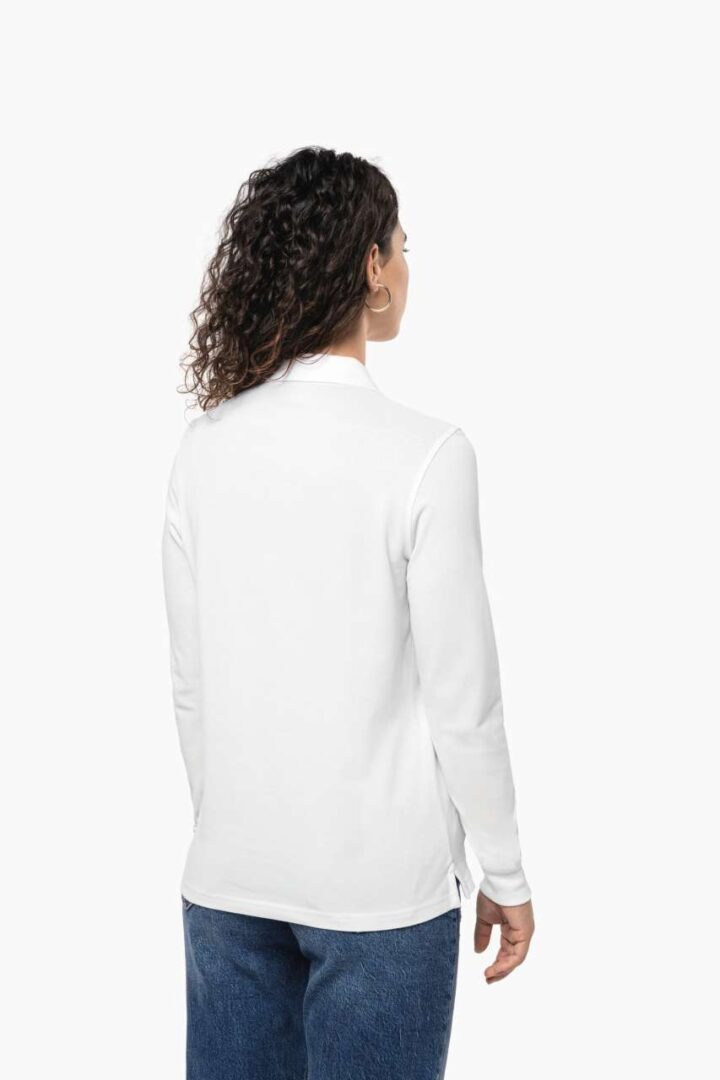 LADIES’ ORGANIC 180 PIQUÉ POLO SHIRT LONG SLEEVES – Obrázok 4