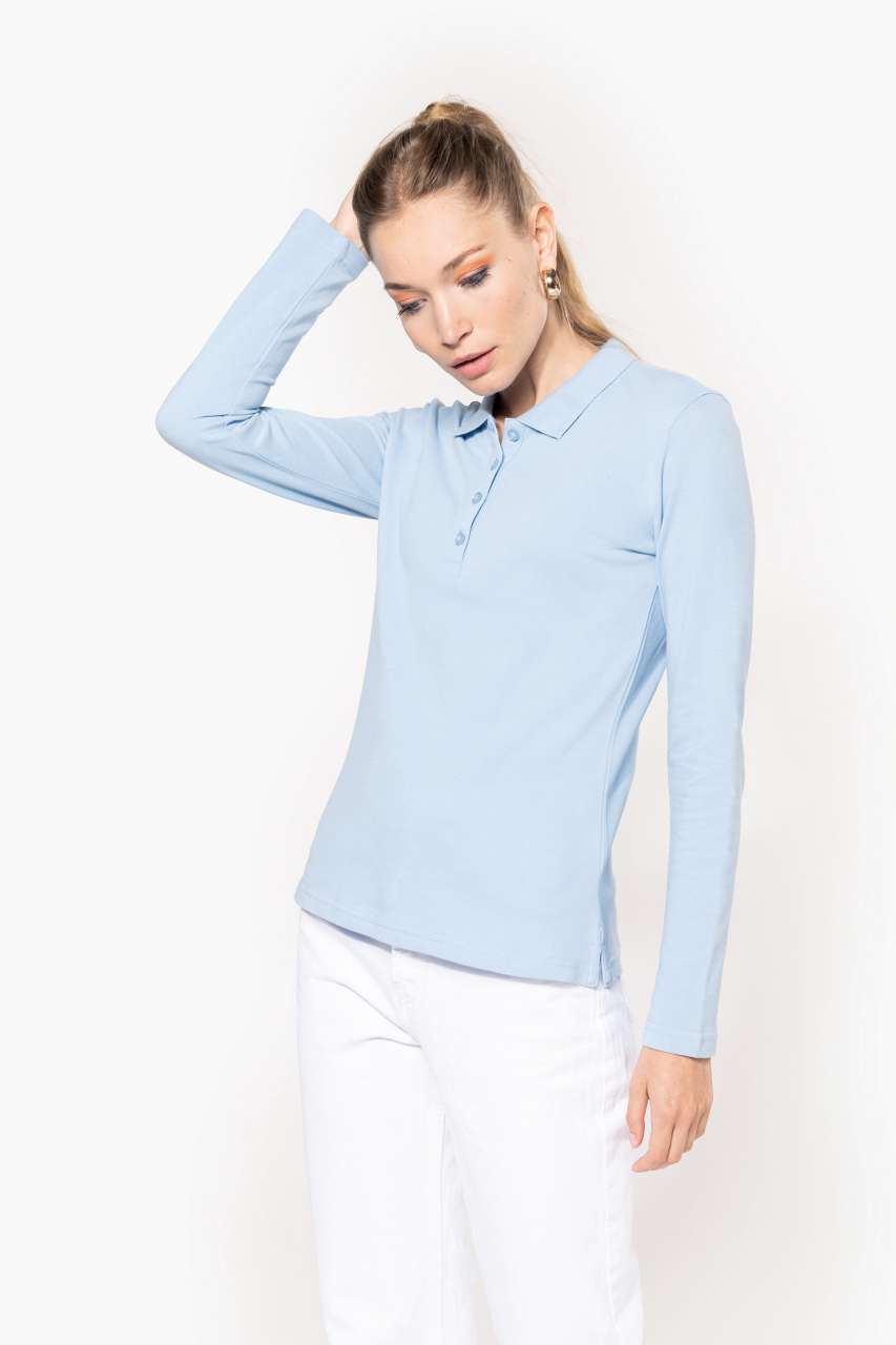 KA257 LADIES’ LONG-SLEEVED PIQUÉ POLO SHIRT – Obrázok 5