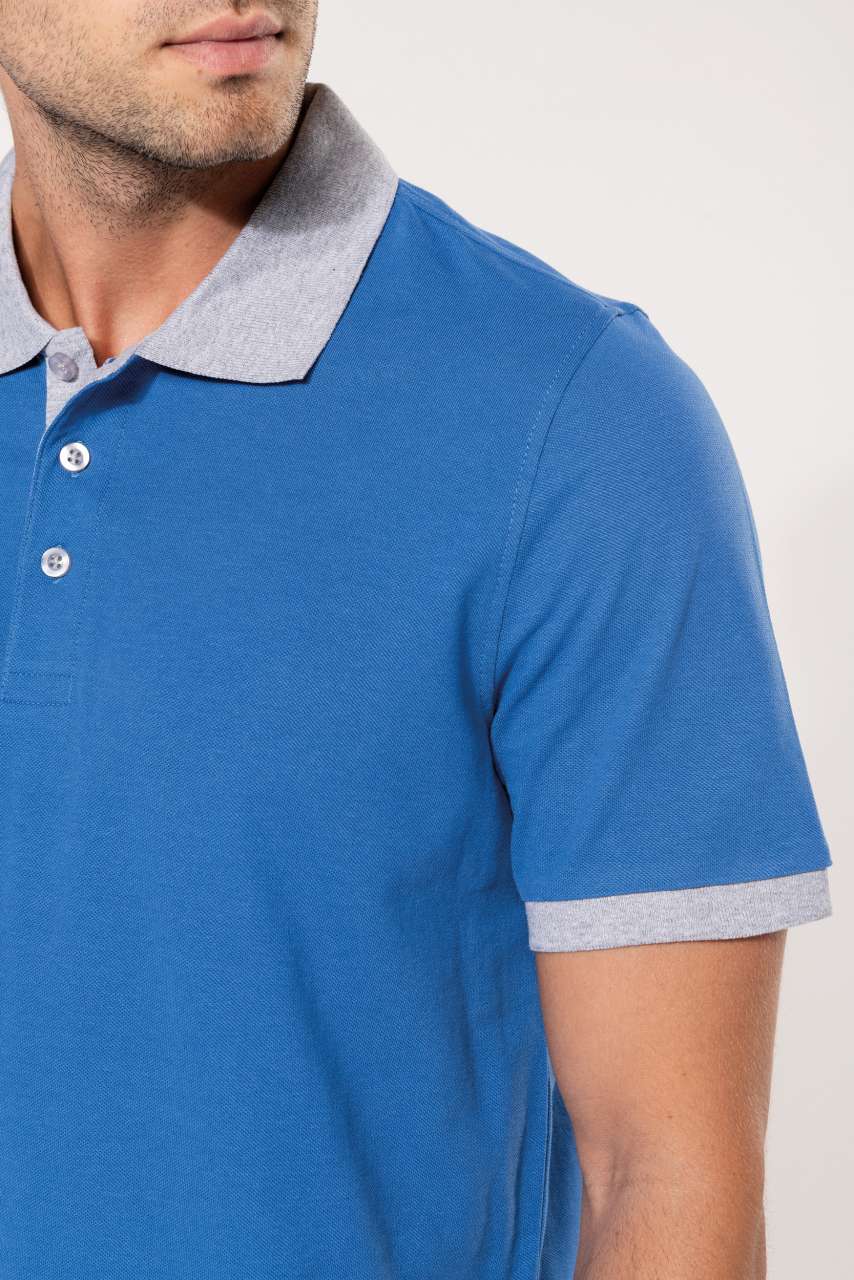 KA258 MEN'S TWO-TONE PIQUÉ POLO SHIRT – Obrázok 4