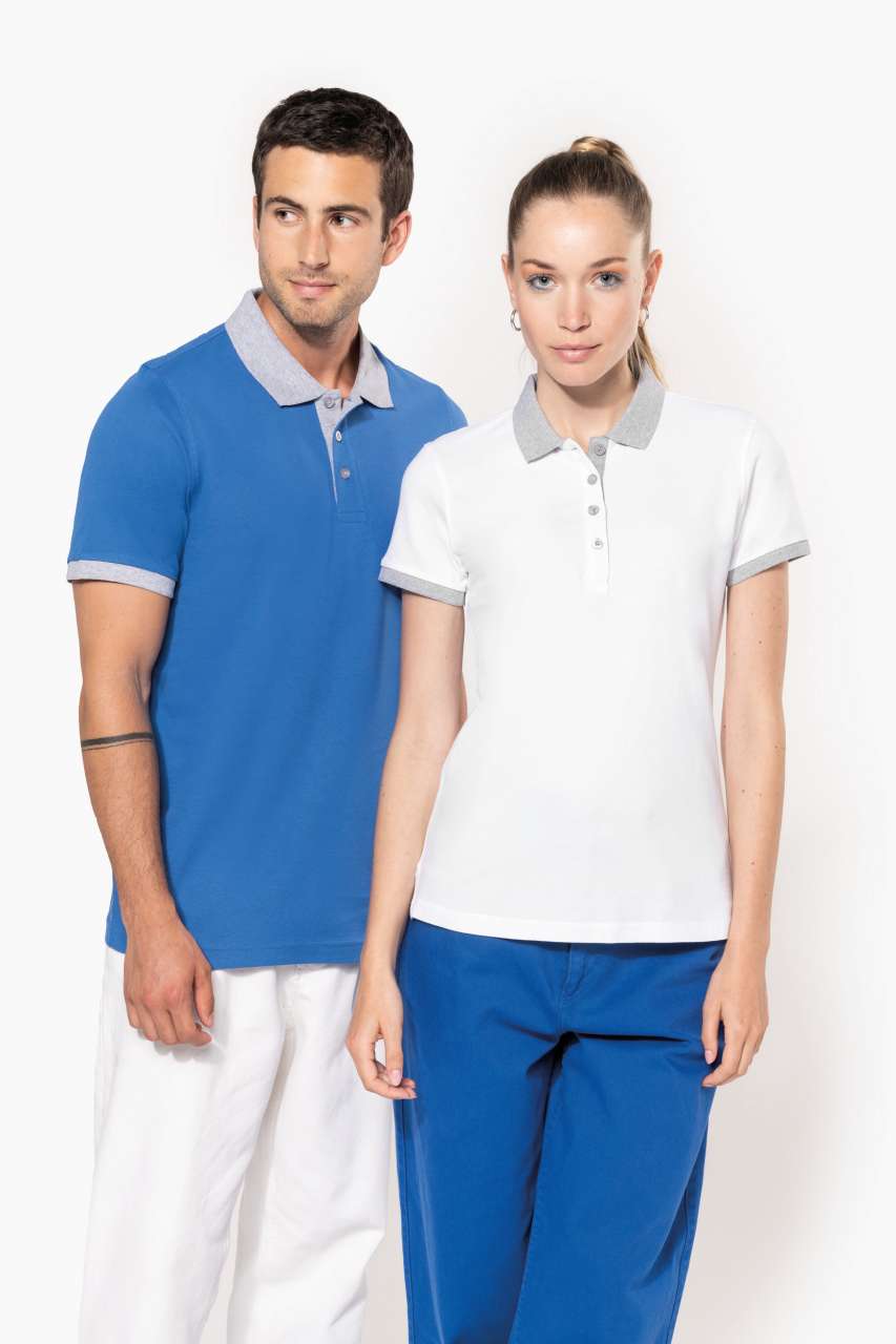 KA258 MEN'S TWO-TONE PIQUÉ POLO SHIRT – Obrázok 5