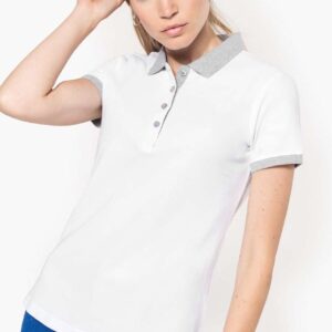KA259 LADIES’ TWO-TONE PIQUÉ POLO SHIRT