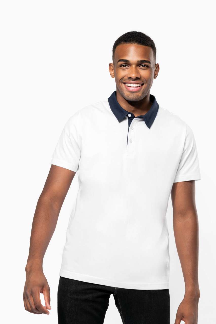 KA260 MEN'S TWO-TONE JERSEY POLO SHIRT – Obrázok 3