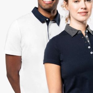 KA261 LADIES' TWO-TONE JERSEY POLO SHIRT