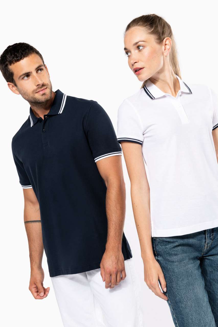 KA273 LADIE'S 2 STRIPED SHORT SLEEVED POLOSHIRT – Obrázok 3