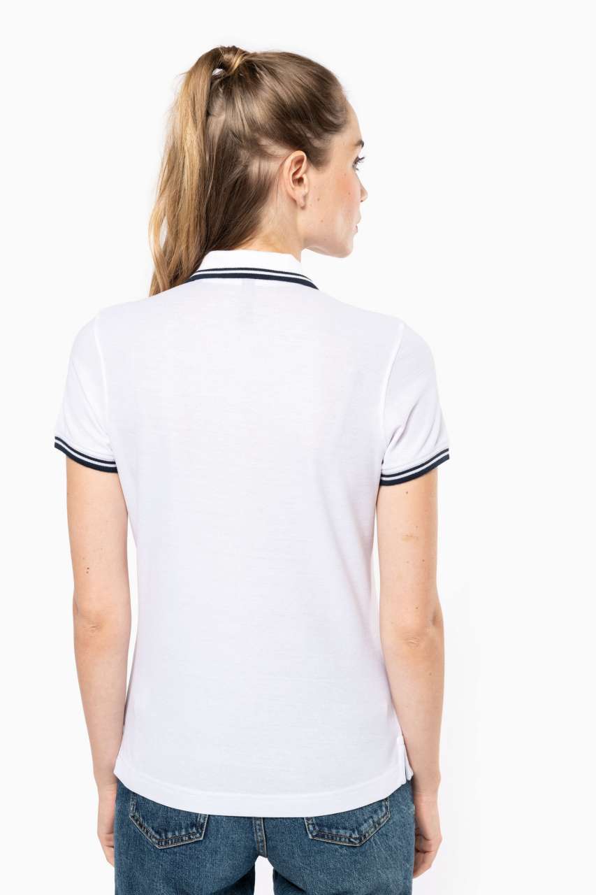 KA273 LADIE'S 2 STRIPED SHORT SLEEVED POLOSHIRT – Obrázok 6