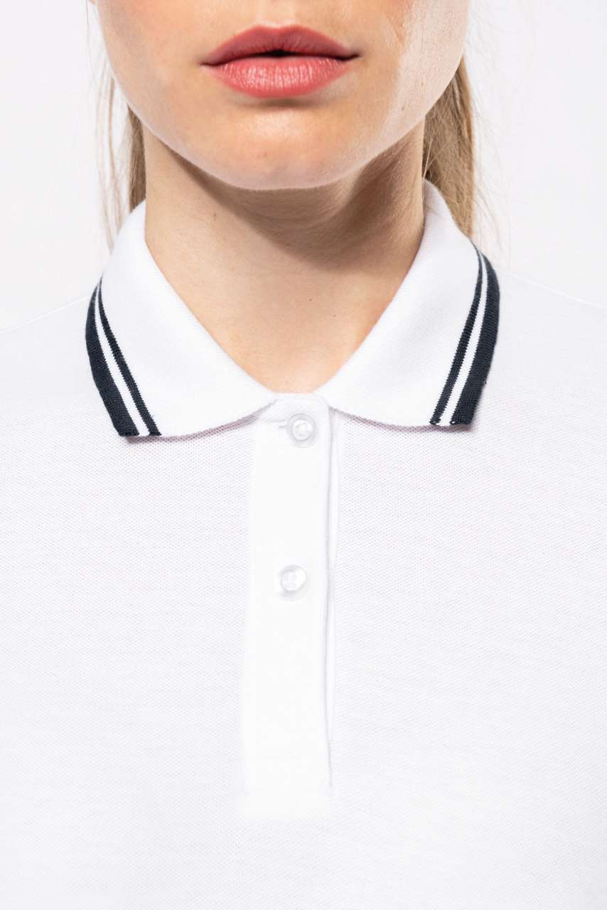 KA273 LADIE'S 2 STRIPED SHORT SLEEVED POLOSHIRT – Obrázok 9