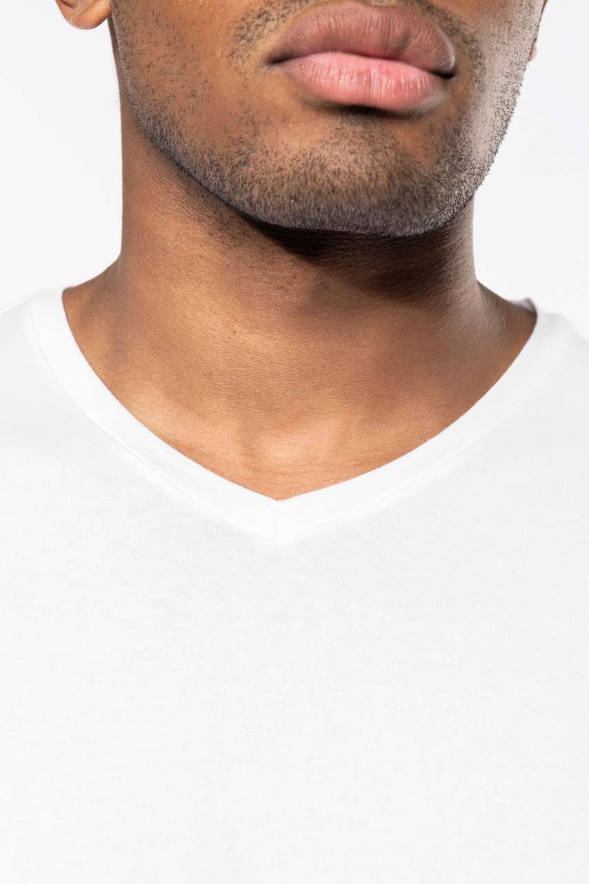 KA3014 MEN'S SHORT-SLEEVED V-NECK T-SHIRT – Obrázok 4