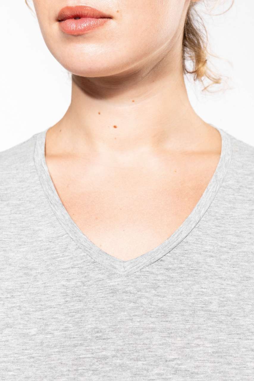 KA3015 LADIES' SHORT-SLEEVED V-NECK T-SHIRT – Obrázok 5