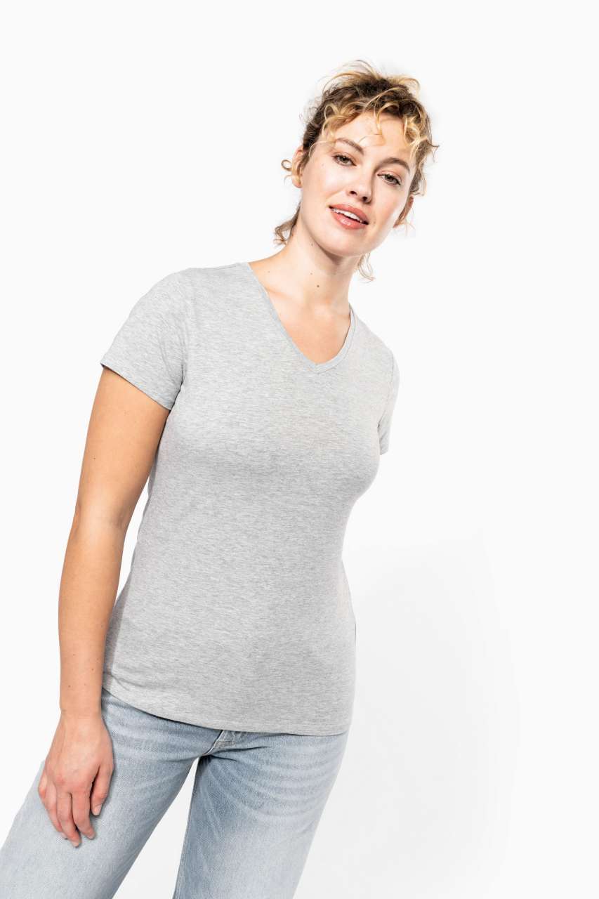 KA3015 LADIES' SHORT-SLEEVED V-NECK T-SHIRT – Obrázok 7