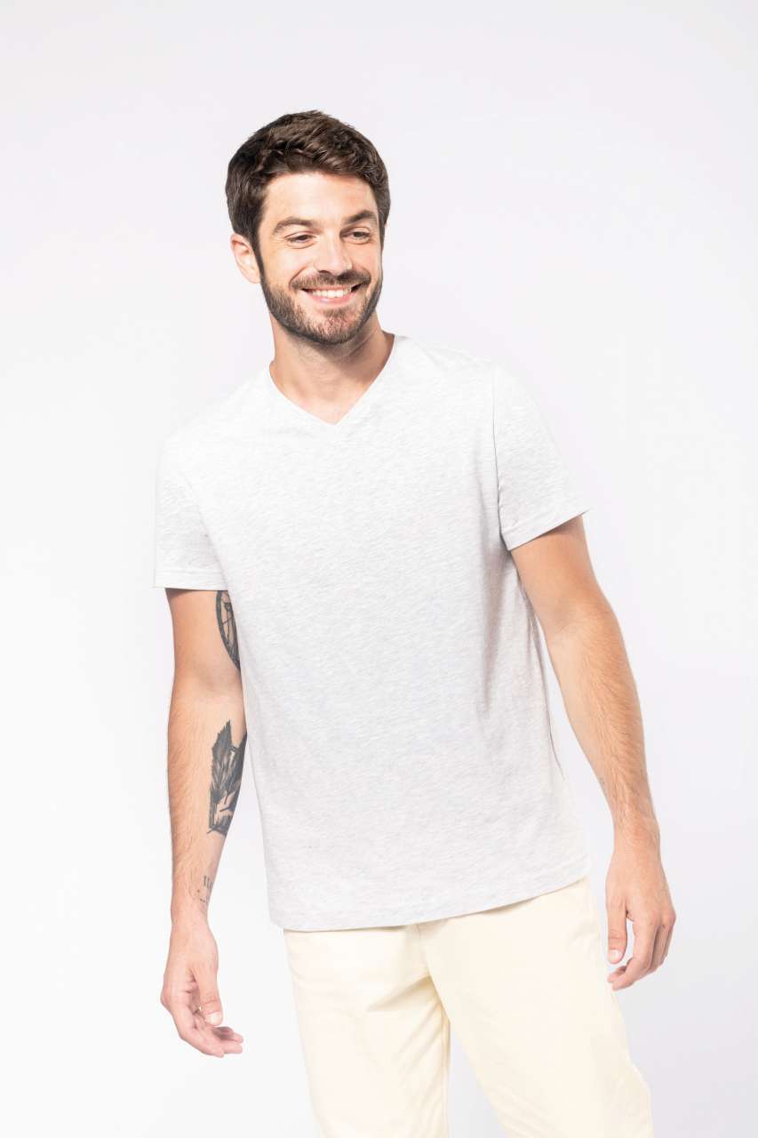 KA357 MEN'S SHORT-SLEEVED V-NECK T-SHIRT