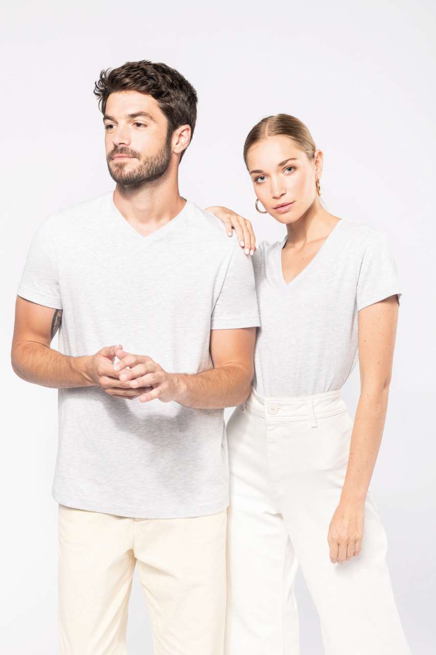 KA357 MEN'S SHORT-SLEEVED V-NECK T-SHIRT – Obrázok 4