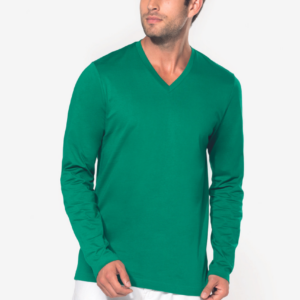 KA358 MEN'S LONG-SLEEVED V-NECK T-SHIRT