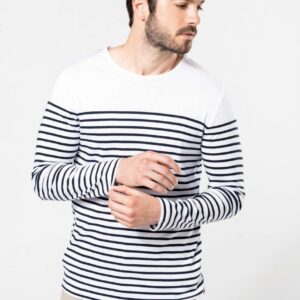 KA366 MEN’S LONG-SLEEVED BRETON STRIPE TOP