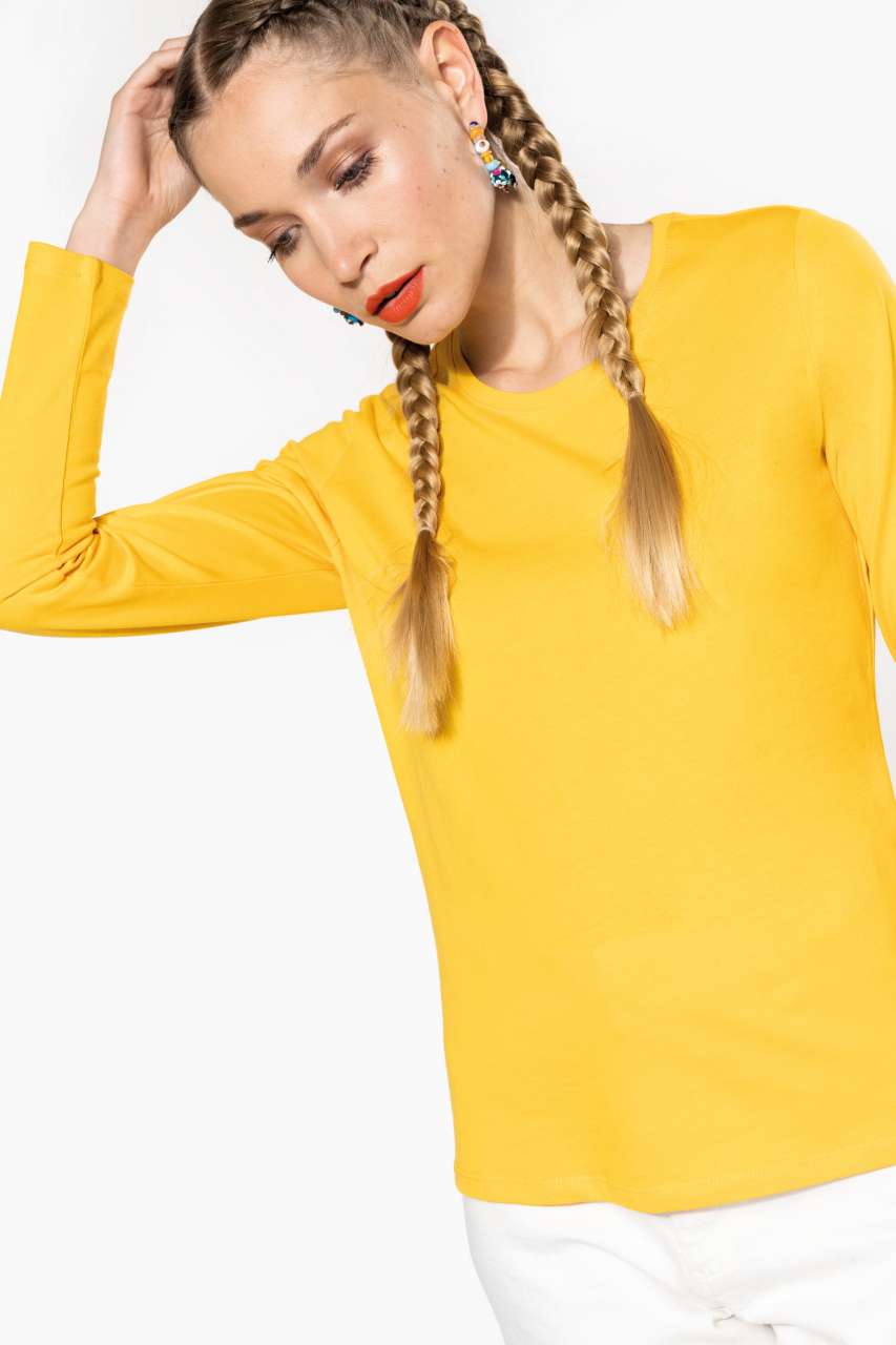 KA383 LADIES' LONG-SLEEVED CREW NECK T-SHIRT
