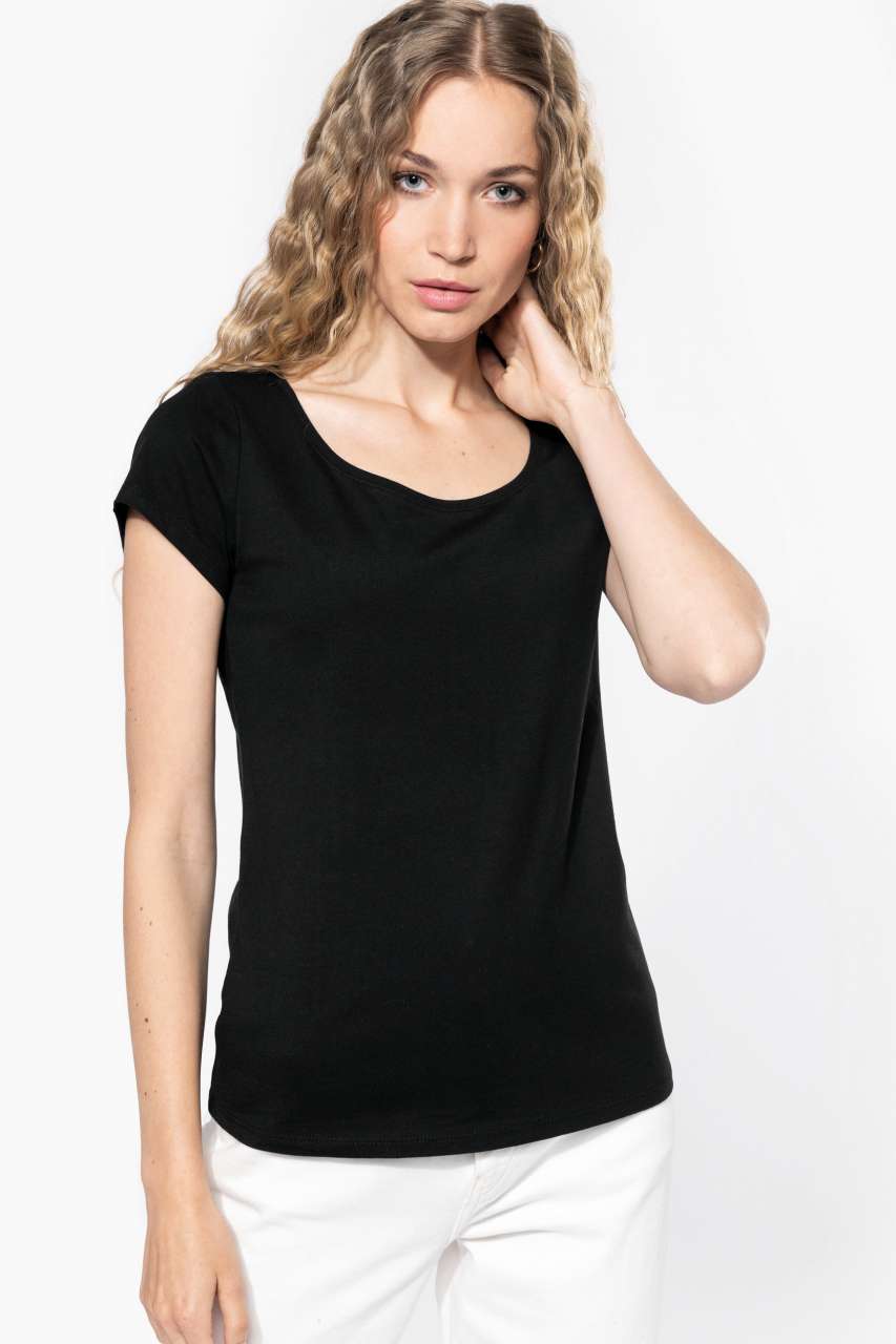 KA384 LADIES’ BOAT NECK SHORT-SLEEVED T-SHIRT – Obrázok 5