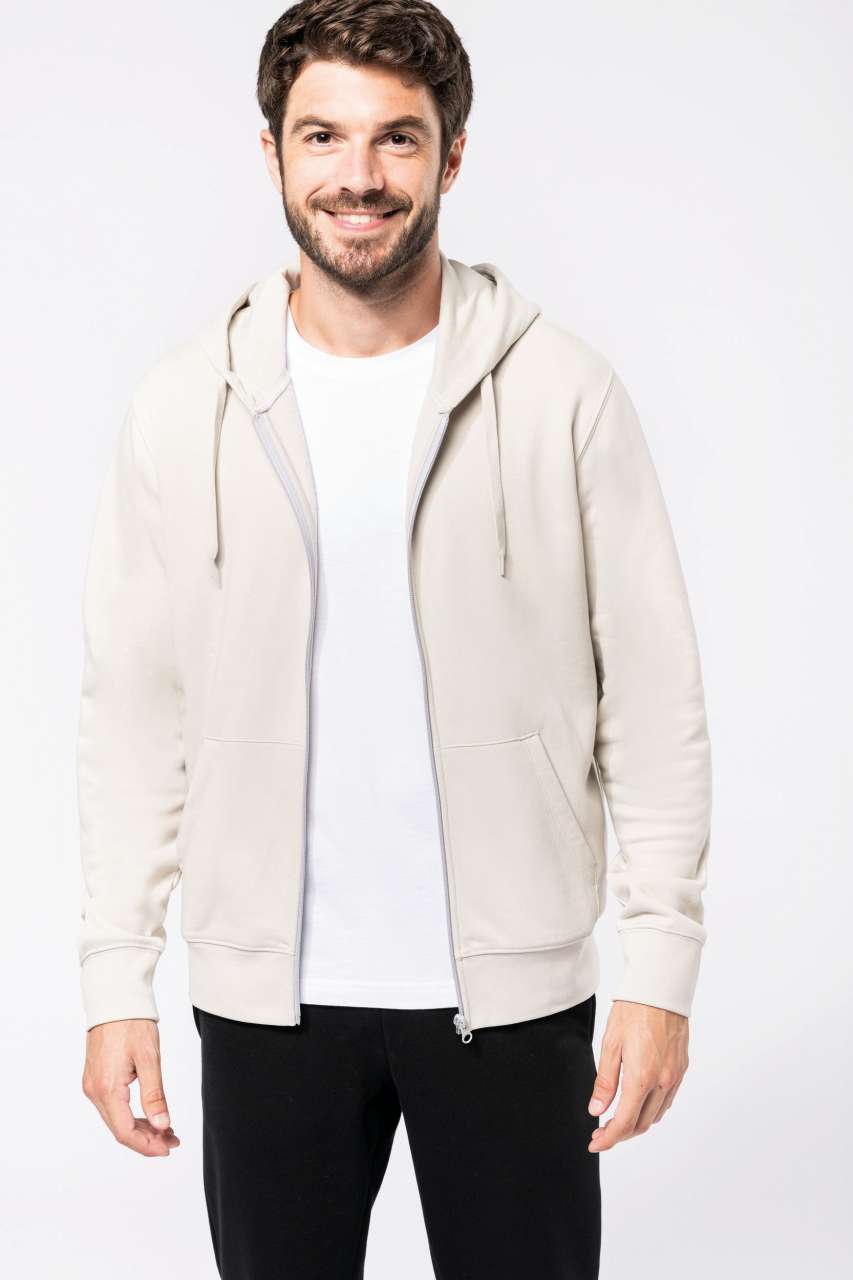 KA4030 MEN'S ECO-FRIENDLY HOODED SWEATSHIRT WITH ZIP FASTENING