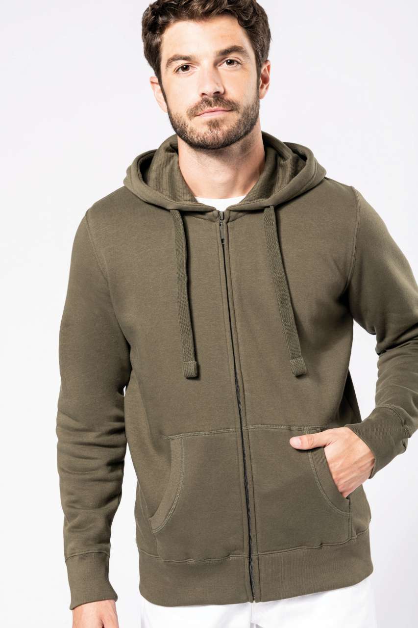 KA454 MEN'S FULL ZIP HOODED SWEATSHIRT