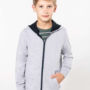 KA486 KIDS' FULL ZIP HOODED SWEATSHIRT
