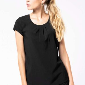 KA5002 LADIES' SHORT-SLEEVED CREPE BLOUSE