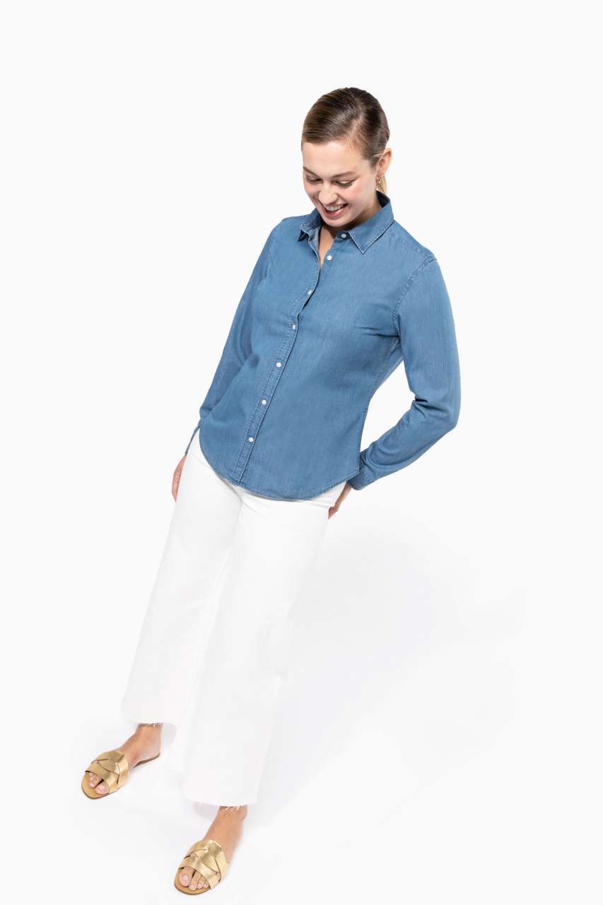 KA509 LADIES’ DENIM SHIRT – Obrázok 5