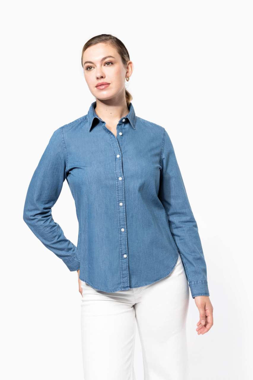 KA509 LADIES’ DENIM SHIRT – Obrázok 6