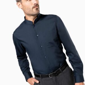 KA515 MEN'S LONG-SLEEVED MANDARIN COLLAR SHIRT