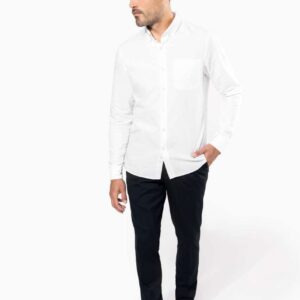 KA516 LONG-SLEEVED WASHED OXFORD COTTON SHIRT