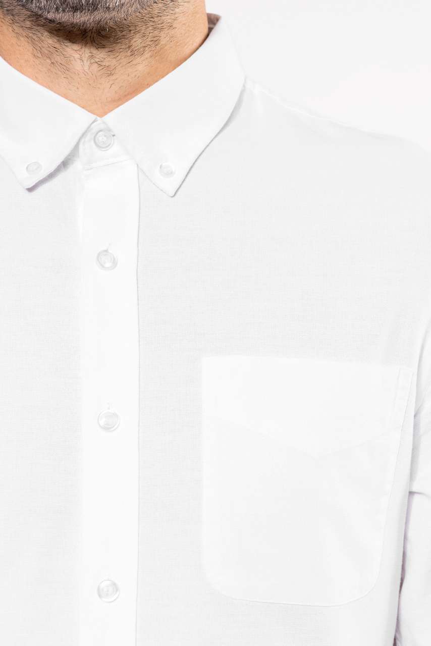 KA516 LONG-SLEEVED WASHED OXFORD COTTON SHIRT – Obrázok 5