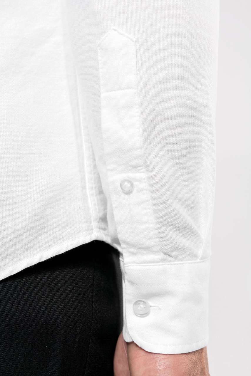 KA516 LONG-SLEEVED WASHED OXFORD COTTON SHIRT – Obrázok 6