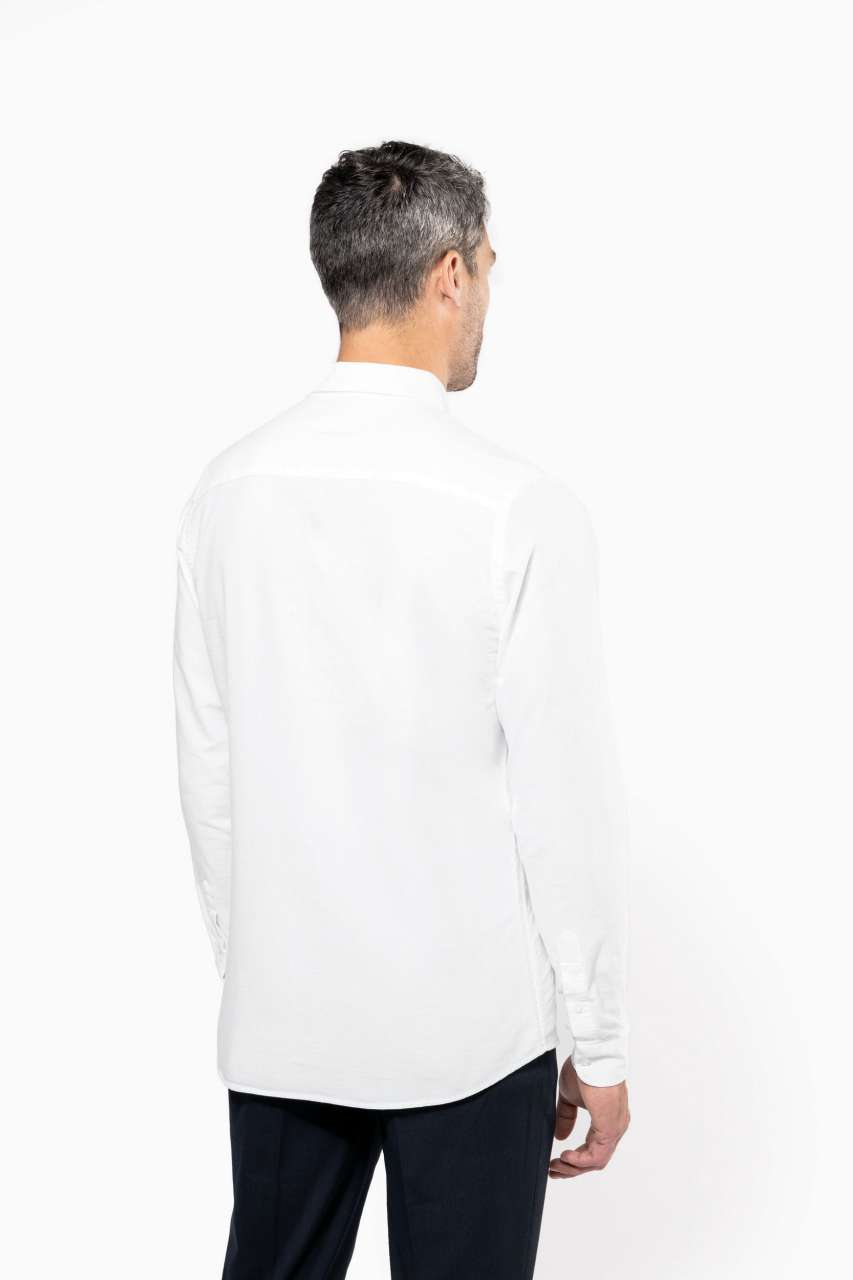 KA516 LONG-SLEEVED WASHED OXFORD COTTON SHIRT – Obrázok 7