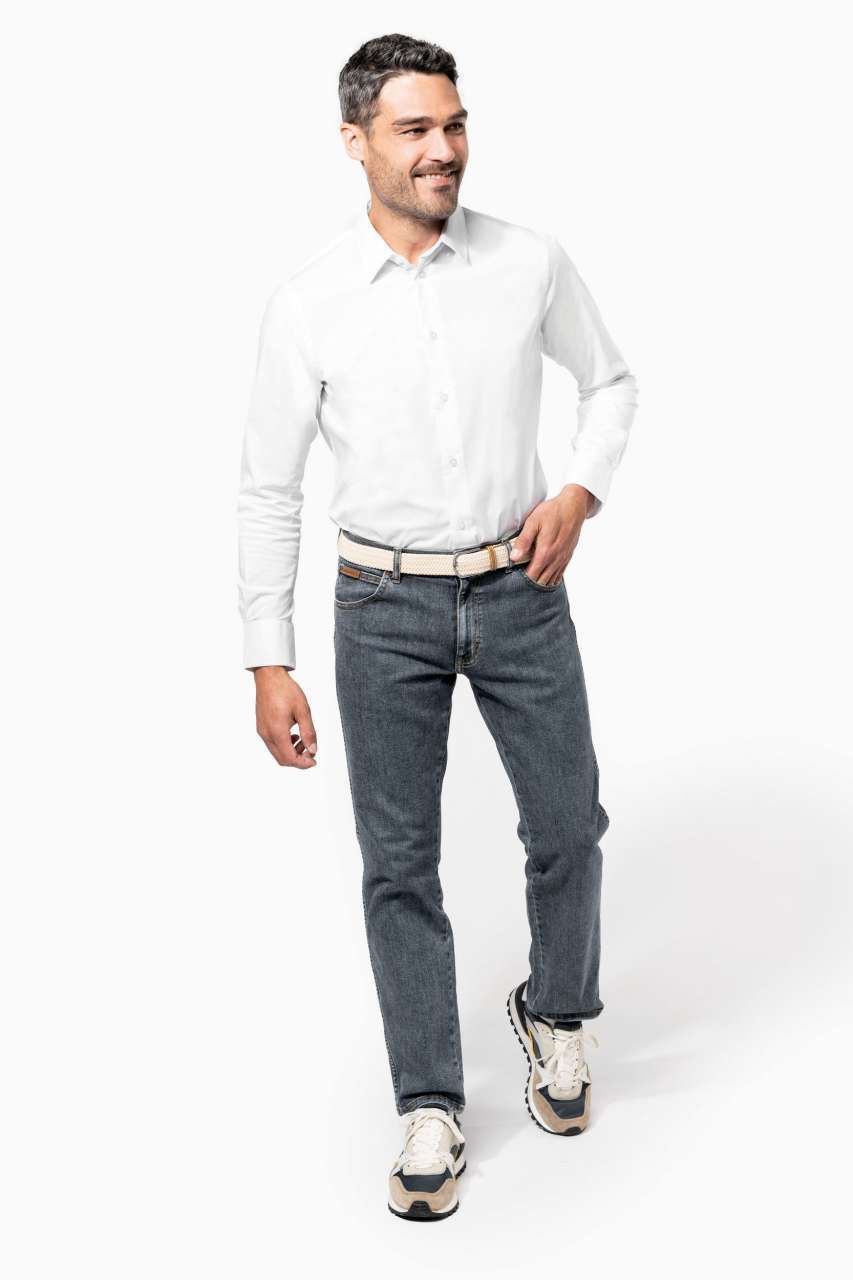 KA529 LONG-SLEEVED COTTON/ELASTANE SHIRT – Obrázok 5