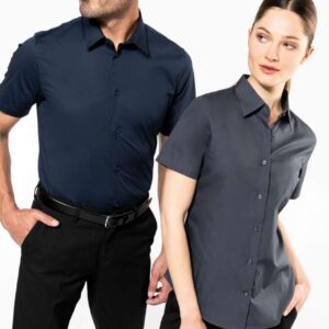 KA532 LADIES' SHORT-SLEEVED COTTON/ELASTANE SHIRT