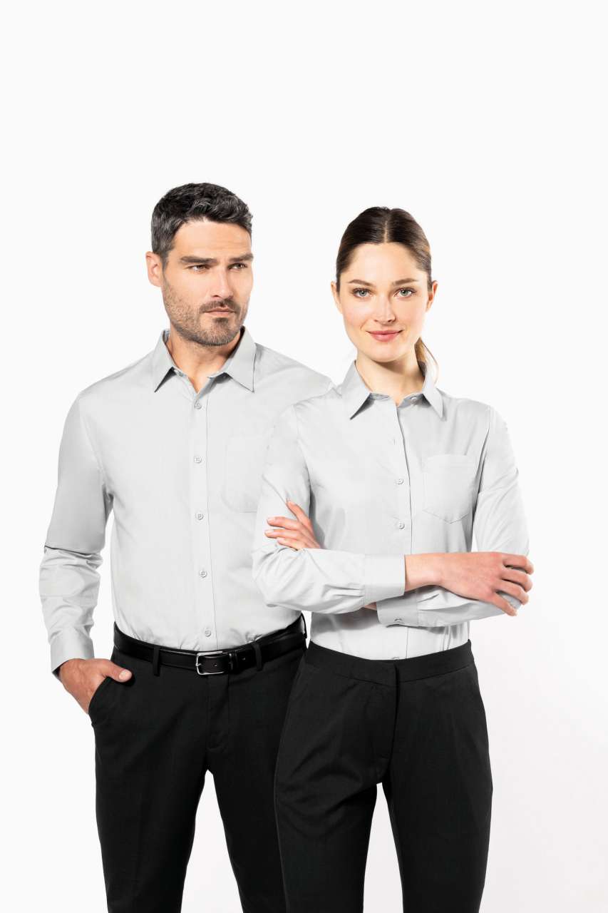 KA541 MEN'S LONG-SLEEVED COTTON POPLIN SHIRT – Obrázok 4