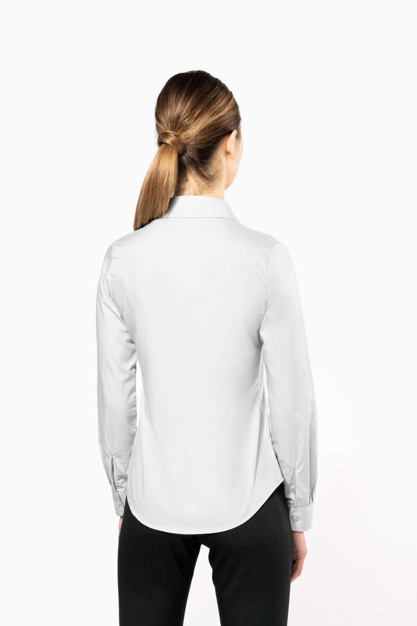 KA542 LADIES' LONG-SLEEVED COTTON POPLIN SHIRT – Obrázok 2