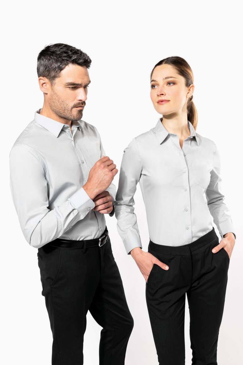 KA542 LADIES' LONG-SLEEVED COTTON POPLIN SHIRT – Obrázok 5