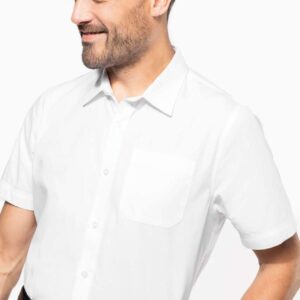 KA543 MEN'S SHORT-SLEEVED COTTON POPLIN SHIRT