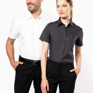 KA544 LADIES' SHORT-SLEEVED COTTON POPLIN SHIRT