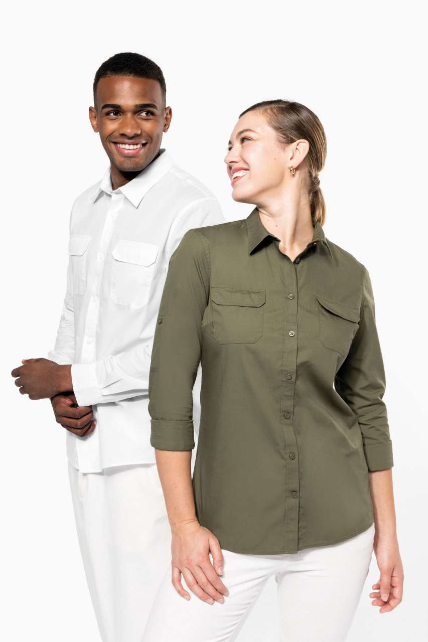 KA591 LADIES' LONG SLEEVED SAFARI SHIRT – Obrázok 9